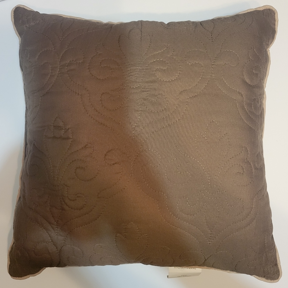 Madison Park Decorative Pillow 16x16 Brown